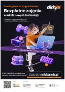Zapraszamy na bezpłatne zajęcia organizowane w ramach projektu clickON 