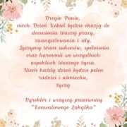 Najlepsze życzenia z okazji Dnia Kobiet