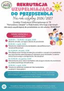 Rekrutacja uzupełniająca na rok szkolny 2026/2027